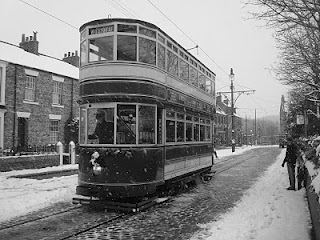 Trams brave the snow!