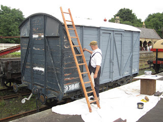 Wet paint and low loaders - a typical day before a transport event!