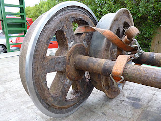 Side tipper waggon wheelsets completed