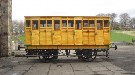 Forcett Coach arrives at Beamish...